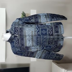 Christopher & Banks Tapestry Jacket Zip Closure